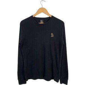 Octobers Very Own Classic Logo Long Sleeve Crew Tee Black men's size small